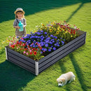 Galvanized Raised Garden Bed 7.5x4x1.3ft, 5 in 1 Durable Variable Planter Boxes Outdoor, Rust-Proof Metal Elevated Raised Beds for Gardening for Vegetables, Fruits, Flowers & Herbs by GreenHaven Gardens