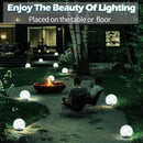 Garden Solar Ball Lights Outdoor Waterproof, 30 LED Cracked Glass Globe Solar Power Ground Lights for Path Yard Patio Lawn, Christmas Decoration Landscape White(2 Pack 3.9'') by CozyNest Decor