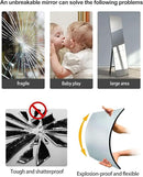 Shatterproof Wall Mirror Full Length for Bedroom, Acrylic Gym Mirrors For Home, Extra Thick: 0.12 inch, 16 x 16 inch x 4 Pcs, Workout Mirrors Safe for Kids, Over The Door, Long Wall Mounted by CozyNest Decor