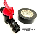 2PK of 5/8" ~ 3/4" ID Ball Valve Hose Barb Connectors for Drip Irrigation Hoses and Aquariums by GreenHaven Gardens
