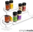 SIMPLEMADE 3-Tier Spice Rack Organizer - Versatile Storage Shelf for Kitchen, Bathroom, Bedroom & Office, Set of 2, Clear by CozyNest Decor