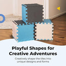 MioTetto Foam Floor Tiles for Kids - Non-Toxic Comfortable Baby Play Mat and Interlocking Foam Tiles, Fits with 74x74 Playpen Mat for Crawling & Development, Soft Play Mat for Babies 6-12 Months by TinyTreasures Baby Boutique