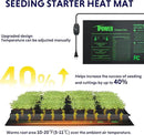 iPower 10" x 20.75" Seeding Heat Mat with Temperature Adjustable Knob and Digital Thermometer, Durable Warm Hydroponic Plant Germination Starting Pad