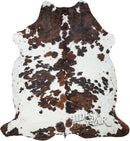Natural Cowhide Rug for Home & Office Premium Light Tricolor Cowhide Rug with Mixed Brown, Black & White Patterns - Cow Hide Rugs Made with Tanned Leather - Cow Hide Rugs 5x7 ft by CozyNest Decor