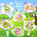 LAWOHO 6 Packs Bunny Pink Slime Kit -Cloud Clear Butter Slimes with Easter Charms & Add-ins, Soft Fluffy Slimes Kits for Girls & Boys, 360ml Pink & Green Easter Slime Making Kit Party Favor for Kids by TinyTreasures Baby Boutique