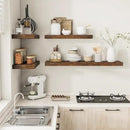12" Deep Floating Shelves for Wall 36 Inches Long, Heavy Duty Wall Shelves for Bedroom Bathroom Kitchen Laundry Room, Farmhouse Rustic Shelves for Home Decor, 36" X 12" X 2" Set Of 2, Rustic Brown by CozyNest Decor