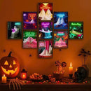 LANCHI95 Halloween Ghosts Wall Art Halloween Wall Art Gothic Romantic Couple Cute Ghost Wall Decor Pictures Horror Wall Decor for Living Room Bedroom, Set 9pcs - 8x10 in (UNFRAMED) by CozyNest Decor