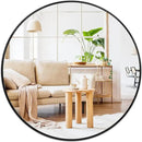 Fabuday Black Round Mirror 30 Inch - Large Circle Mirror for Bathroom, Living Room, Hallway, Entryway, Matte Aluminum Frame Circular Mirrors for Wall Decor by CozyNest Decor