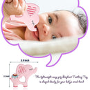Soft Pink Elephant Teether Toy for Babies 3-6/6-12 Months Silicone Teething Toy Gift for Girls Gum Massager Anxiety Relief Items by TinyTreasures Baby Boutique