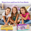 Friendship Bracelet Making Kit with Storage Box,DIY String Bracelet Arts and Craft for Girls Aged 8-12,Kids' Travel Activity Toy Set,Birthday Gifts for Ages 6 7 8 9 10 11 12 Year Old (Yellow/Purple) by TinyTreasures Baby Boutique