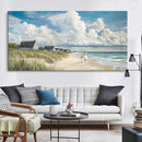 HGUAOA Coastal Canvas Wall Art - Large Landscape Wall Art for Living Room - Ocean and Beach Painting - Blue Artwork for Bedroom Decor - Above Bed Wall Pictures -Beach Theme Print Art by CozyNest Decor