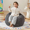 Hobestluk 2.5FT Bean Bag Chair Beanbags Small Bean Bag Chair with Filler Included Teardrop Bean Bag with Removable Cover for Bedroom Living Room (Small, Grey) by CozyNest Decor