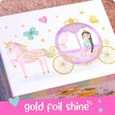 Musical Princess Kids Jewelry Box - Girls Jewelry Box with Mirror, Princess Gifts for Little Girls, Unicorn Toys for Girls Age 4-6 by TinyTreasures Baby Boutique