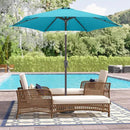 9ft Outdoor Patio Umbrella - Table Umbrella Waterprool UV Protection, Sombrillas de Patio with Push Button Tilt&Crank, Sun Umbrella for Pool, Porch, Garden, Deck, Backyard(Sky Blue) by GreenHaven Gardens
