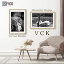 VCK 24x36 Oak Poster Frame 3 Pack, Natural Solid Wood Picture Frames, Wall Mounting Hanging by CozyNest Decor