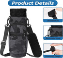 32 40 oz Water Bottle Carrier with Strap, Neoprene Water Bottle Sleeve Bag with 2 Pockets Insulated Flask Sling Holder for Walking Hiking Gym by TinyTreasures Baby Boutique