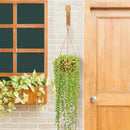 FGSAEOR Macrame Plant Hanger, Hanging Wall Planters for Indoor Plants, Wooden Hanging Basket Hooks for Outdoor Pots Wind Chime Flower Bracket Lanterns Patio Garden Decoration (2-Pack,5-Inch) by GreenHaven Gardens