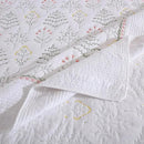 MarCielo 3-Piece 100% Cotton Oversized Bedspread Lightweight Quilt Coverlet Embroidery Farmhouse Bedding Set(TL Floral White,Oversized King (118"x106")) by CozyNest Decor
