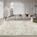 9x12 Area Rugs for Living Room Rug Washable: Modern Large Rug for Dining Room Bedroom Carpet Non Slip 9 by 12 Indoor Abstract Nursery Home Office Beige by TinyTreasures Baby Boutique