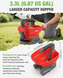 SHALL Battery Powered Fertilizer Spreader, 7.2V Rechargeable Seed Spreader for Salt, De-Icer, Earth Food, Grass Seed, 8-Level Settings and 3.3L Large Capacity Spreading up to 6458 sq.ft by GreenHaven Gardens