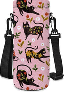 RICHEN Neoprene Water Bottle Carrier Bag with Adjustable Shoulder Strap,Insulated Water Bottle Cover for Stainless Steel/Glass/Plastic Bottles by TinyTreasures Baby Boutique