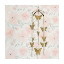 Crane Baby Handcrafted Brass Ceiling Hanging Mobile for Nursery, Butterfly Nursery Decor for Girl, 6"x 6" x 36", Baby Girl Nursery Decor, Butterfly Mobile by TinyTreasures Baby Boutique