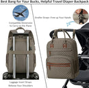 Diaper Bag Backpack Tote for Women Large Capacity, Baby Bag with Insulated Pockets Multifunctional Diaper Bags For Baby Girl Boy Waterproof Baby Bags For Boys Girls Maternity Bag khaki Brown by TinyTreasures Baby Boutique