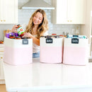 NaturalCozy 13x15x13 Kallax Storage Cubes, 3 Pack | Cotton Rope Cube Storage Bins Woven Baskets for Organizing | Kallax Insert Baskets for Shelves Organizer, Kids Toy, Pantry, Closet, Baby Nursery by TinyTreasures Baby Boutique