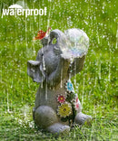 Solar Funny Elephant Statue for Garden: Outdoor Sculptures with Ball Lights and Butterfly Clearance Lawn Ornaments Yard Porch Patio Balcony - Gifts for Mom Grandma by GreenHaven Gardens