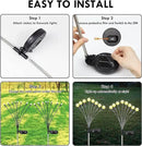 OZS 8Pack Total 64LED Solar Garden Lights Solar Lights Outdoor, Solar Firefly Lights, Waterproof Solar Fairy Lights Outdoor for Garden Yard Pathway Decoration (Warm White) by GreenHaven Gardens