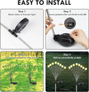 OZS 10PK Total 80LED Solar Garden Lights - Solar Lights Outdoor, Solar Firefly Lights, Solar Swaying Light, Sway by Wind, Solar Fairy Lights Waterproof for Pathway Pathway Decoration(Warm White) by GreenHaven Gardens