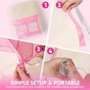 JOYIN Pink Princess Tent for Girls with LED Star Lights-Indoor & Outdoor Large Playhouse Kids Castle Play Tent for Children Indoor and Outdoor Games by TinyTreasures Baby Boutique