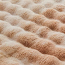 RYNGHIPY Faux Rabbit Fur Bed Throws Fluffy Warm Throw Blanket for Sofa Couch Soft Plush Decorative Blanket Thick and Heavy Cute Bubble Furry Blanket (Light Tan, 63''x79'') by CozyNest Decor