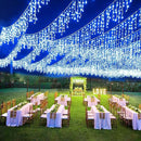 Christmas Icicle Lights Outdoor, 98FT 1216 LED Icicle String Lights with 8 Modes 228 Drops, Curtain Twinkle Lights for Bedroom House Holiday Party Wedding Decorations, Blue by GreenHaven Gardens