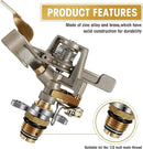 Impact Sprinkler Head Brass Pulsating Sprinkler Lawns Garden Adjustable 360 Degrees Watering Heavy Duty Sprinkler Head with Nozzles for Yard and Grass Irrigation (5 Pieces) by GreenHaven Gardens