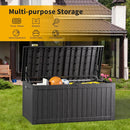 270 Gallon Waterproof Large Resin Deck Box Indoor/Outdoor Lockable Storage Container and Seating for Garden, Pool, and Patio (270 Gallon, Black) by GreenHaven Gardens