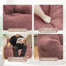 Bean Bag Chair with Filler, Bean Bag Sofa with Tufted Soft Stuffed Filling, Fluffy and Lazy Sofa, Comfy Cozy BeanBag Chairs with Memory Foam for Dorm, Apartment, Living Room (Red) by CozyNest Decor