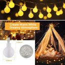 33Feet 100 LEDs Globe String Lights, 8 Modes USB Ball String Lights with Remote for Indoor/Outdoor Commercial Decor, Gardens, Patio, Wedding, Party, Bedrooms, Christmas Decorations, Warm White by CozyNest Decor