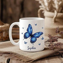 Hyturtle Personalized Inspirational Butterfly Mug - Butterfly Gifts For Women Lovers - Animal Gift For Bird Lover Her - Bird Gifts For Mom on Mother Day - Custom Coffee Cup Ceramic Mug 11 Oz 15 Oz by CozyNest Decor