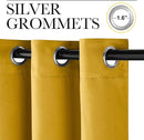 NICETOWN Room Darkening Gold Curtains 63 inch Length 2 Panels - Grommet Top Sound Reduction Privacy Faux Silk Satin Thermal Drapes for Bedroom/Living Room, W52 x L63 by TinyTreasures Baby Boutique