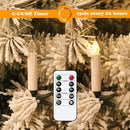 DRomance Christmas Tree Flameless Taper Candle Lights Battery Operated with 10-Key Remote and Timer, 30 Pack Plastic 3D Wick Flickering LED Taper Candles Multi-Using Home Garden Holiday Decor 3.4" by GreenHaven Gardens