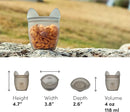 Zip Top Reusable 100% Silicone Baby + Kid Snack Containers- The only containers that stand up, stay open and zip shut! No Lids! Made in the USA - Gray Dog by TinyTreasures Baby Boutique