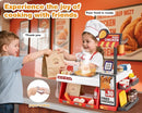 Kids Kitchen Food PlaySet - Simulated Fried Chicken Fast Food Store Toy with Cash Register, Includes Color-Changing Food, Suitable Birthday Gift for Boys and Girls Aged 3-5 by TinyTreasures Baby Boutique