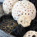ANDALUCA Decorative Balls Bag Bowl Filler Home Decor (Black & White) by CozyNest Decor