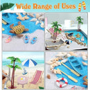 31 Pcs Beach Microlandscape Miniature Dollhouse Decoration, Maritime Decoration with Mini Beach Umbrella Mini Chair Miniature Coconut Tree Beach Decor for DIY Garden Plant Pool by GreenHaven Gardens
