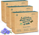 Poesie Laundry Detergent Sheets Fresh Linen Scent 3 Pack 480 Strips Plastic Free Fast Dissolve Washing for All Washing Machine Traveling Dorm Life Save Space by CozyNest Decor