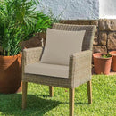 24x24 Inch Outdoor Cushions for Patio Furniture, Waterproof Outdoor Chair Cushions w/Fade-Resistant, Removable & Machine-Washable Covers, Deep Seat Sofa/Couch Pad Replacement – Set of 1/2/4, Cream by GreenHaven Gardens