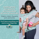 Baby Carrier - 6-in-1 Ergonomic Soft Carrier with Hip Seat and Large Storage, Front and Back Positions, Adjustable Waist Up to 43 Inches, for Infants Aged 2-36 Months, Weighing 6-45 lb by TinyTreasures Baby Boutique