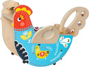 Manhattan Toy Musical Chicken Wooden Instrument for Toddlers with Xylophone, Drumsticks, Cymbal and Maraca,Blue by TinyTreasures Baby Boutique