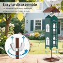 Metal Bird Feeder The Most Popular Bird Feeders for Outdoors Hanging,Waterproof and Rust-Proof,Easy Cleaning,Wild Bird Feeders Attracting Chickadees Goldfinches Cardinals Finches and Sparrows by CozyNest Decor